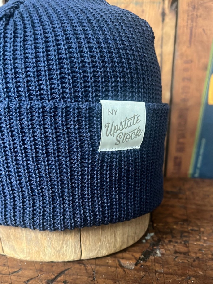 Upcycyled Cotton Watchcap - Navy - Diamonds & Rust