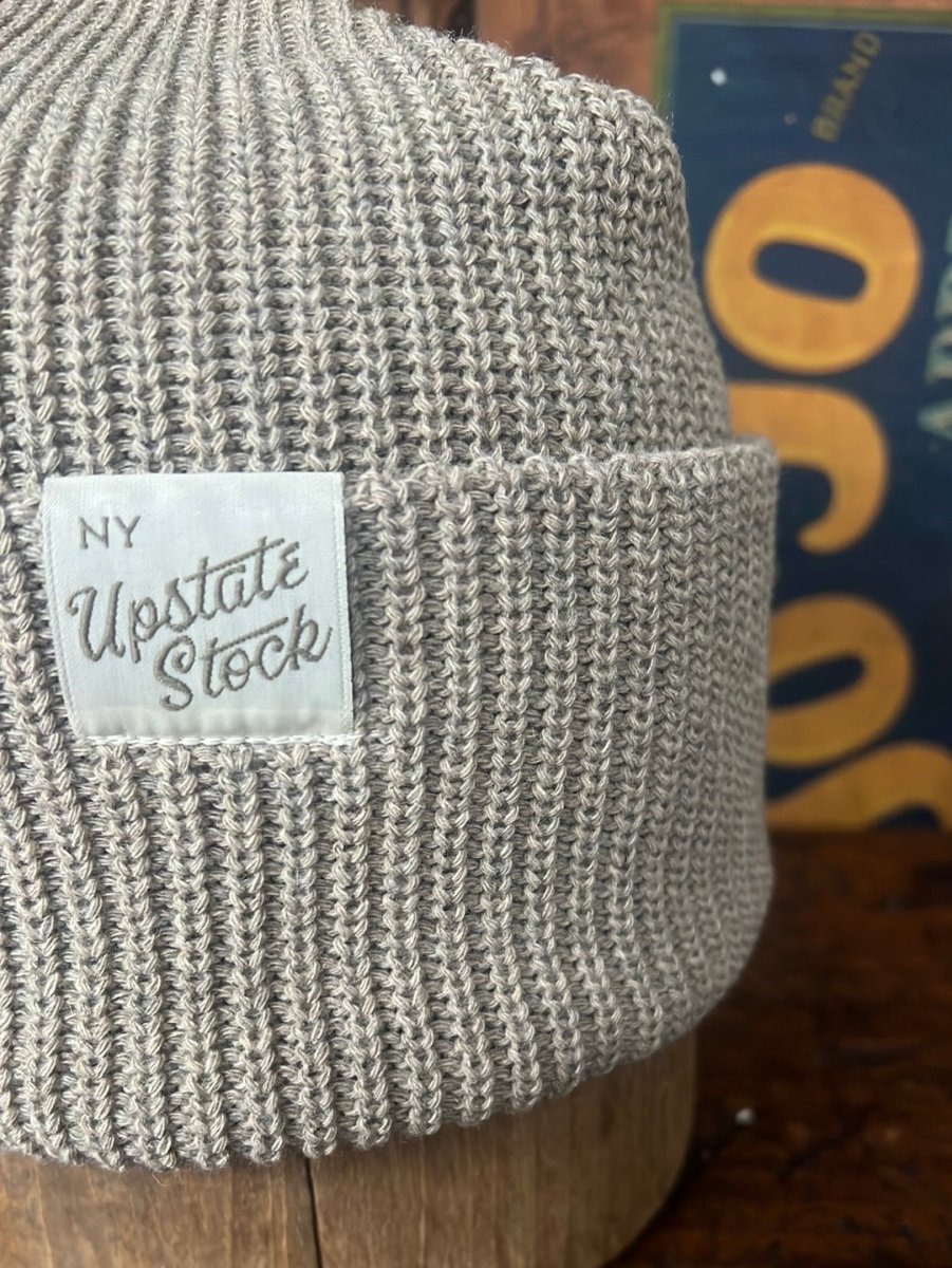 Upcycyled Cotton Watchcap - Parchment - Diamonds & Rust