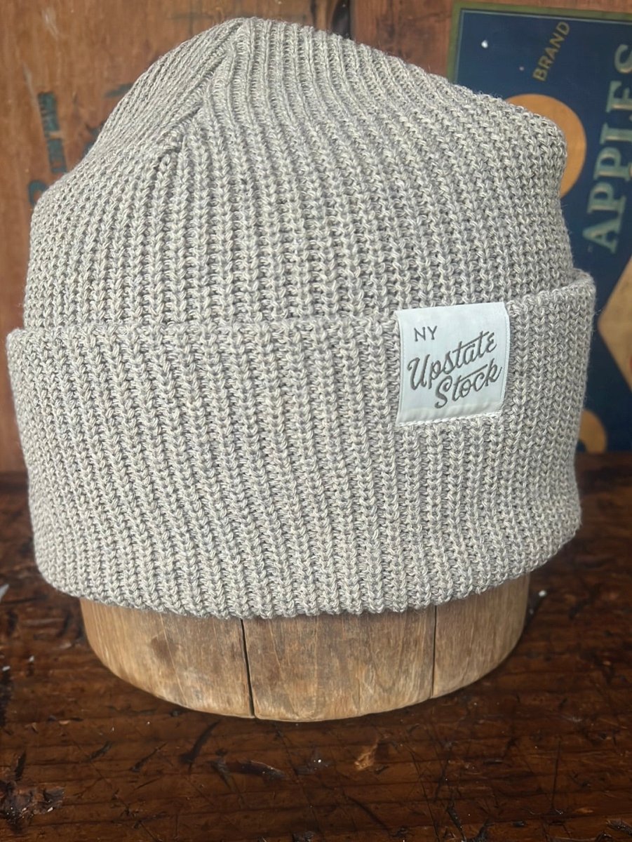 Upcycyled Cotton Watchcap - Parchment - Diamonds & Rust