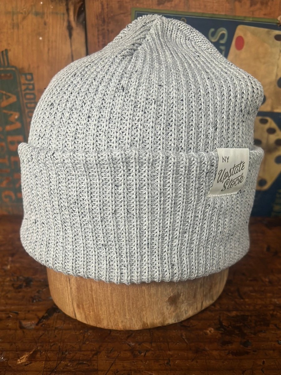 Upcycyled Superfine Cotton Watchcap - Grey Fleck - Diamonds & Rust