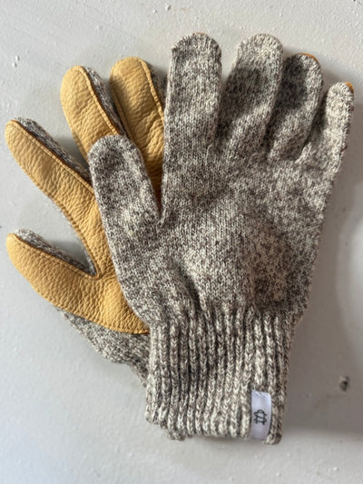 Upstate Stock Wool Glove - Deerskin Leather - Diamonds & Rust