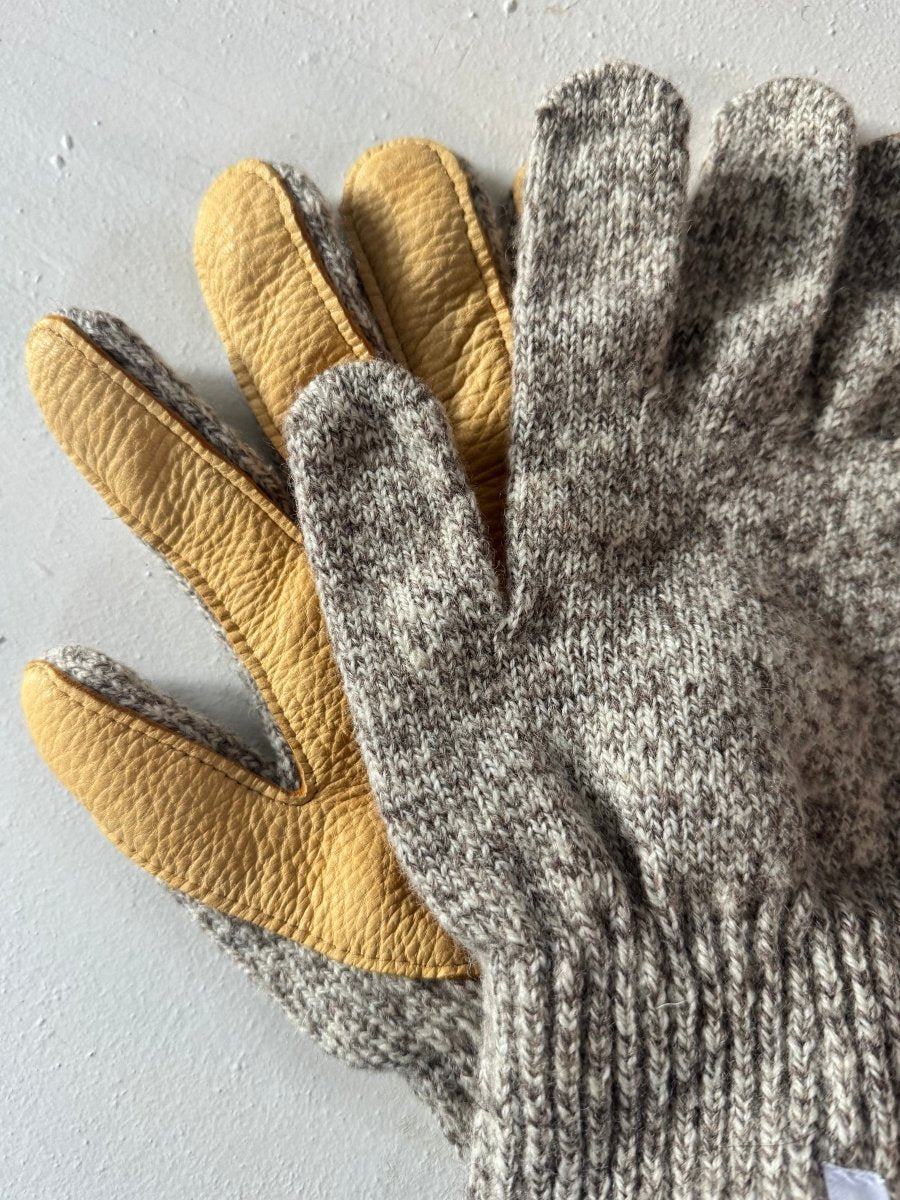 Upstate Stock Wool Glove - Deerskin Leather - Diamonds & Rust