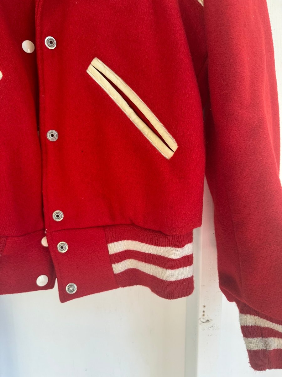 Vintage 1960s Red Letterman Jacket - Diamonds & Rust