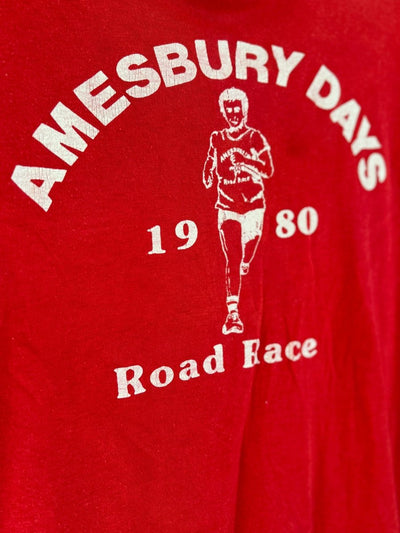 Vintage 1980 Amesbury Days Road Race Tee Shirt - Diamonds & Rust