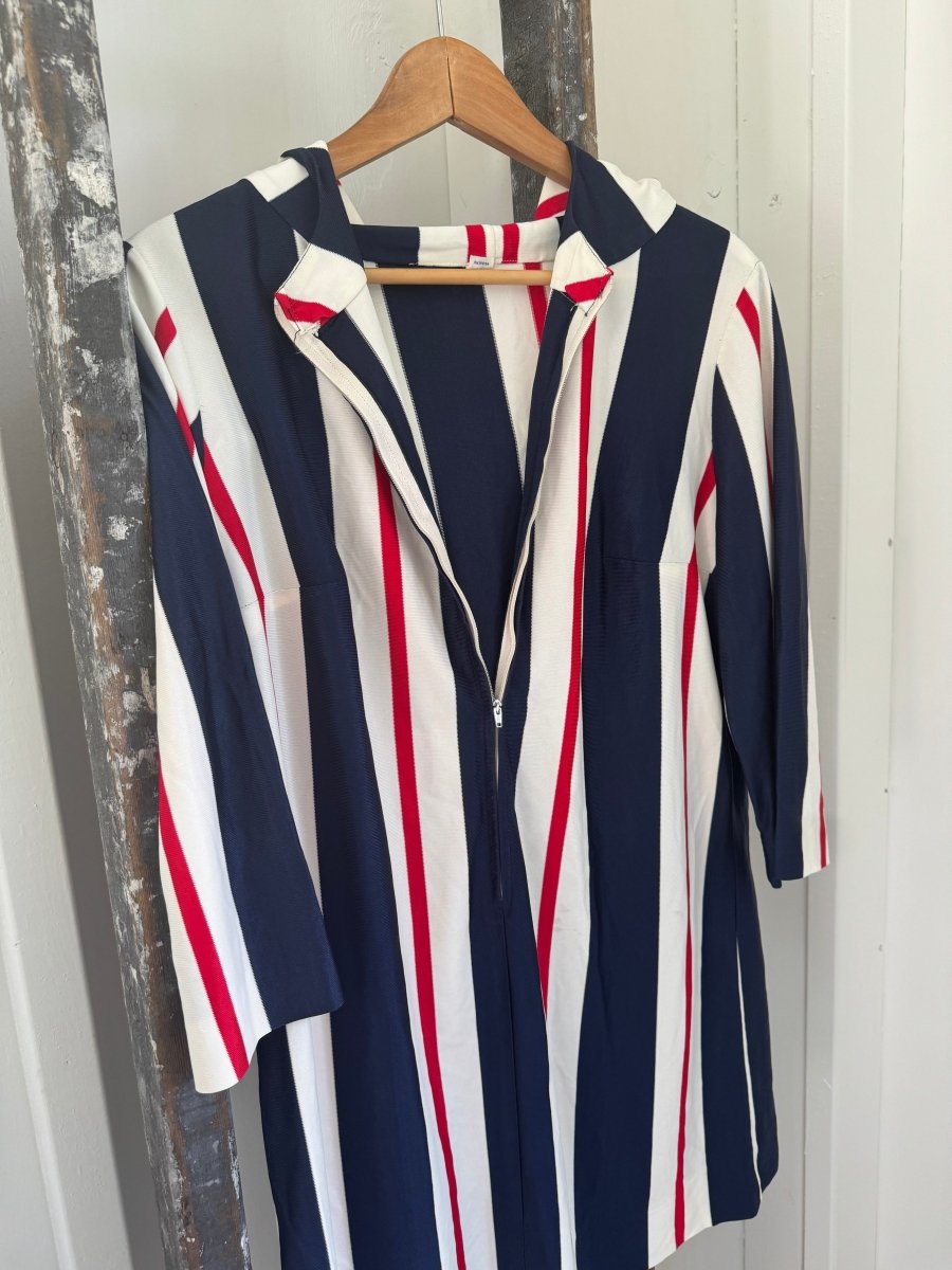 Vintage 60s Handmade Beach Cover Up - Diamonds & Rust