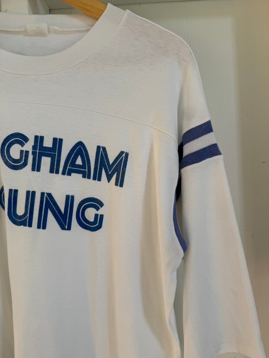 Vintage 80s Brigham Young Football Tee - Diamonds & Rust