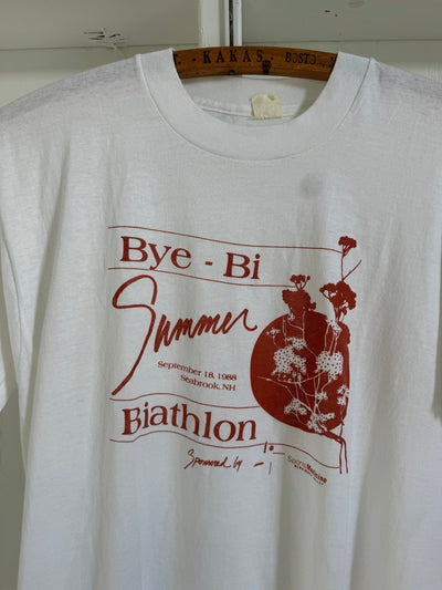 Vintage 80s Bye - Bi Summer Tee Shirt - Diamonds & Rust