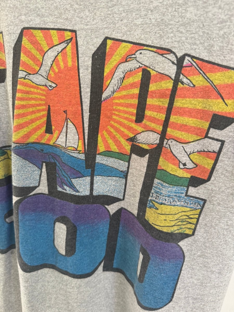 Vintage 80s Cape Cod Ringer Tee Shirt - Diamonds & Rust
