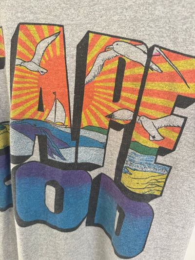 Vintage 80s Cape Cod Ringer Tee Shirt - Diamonds & Rust