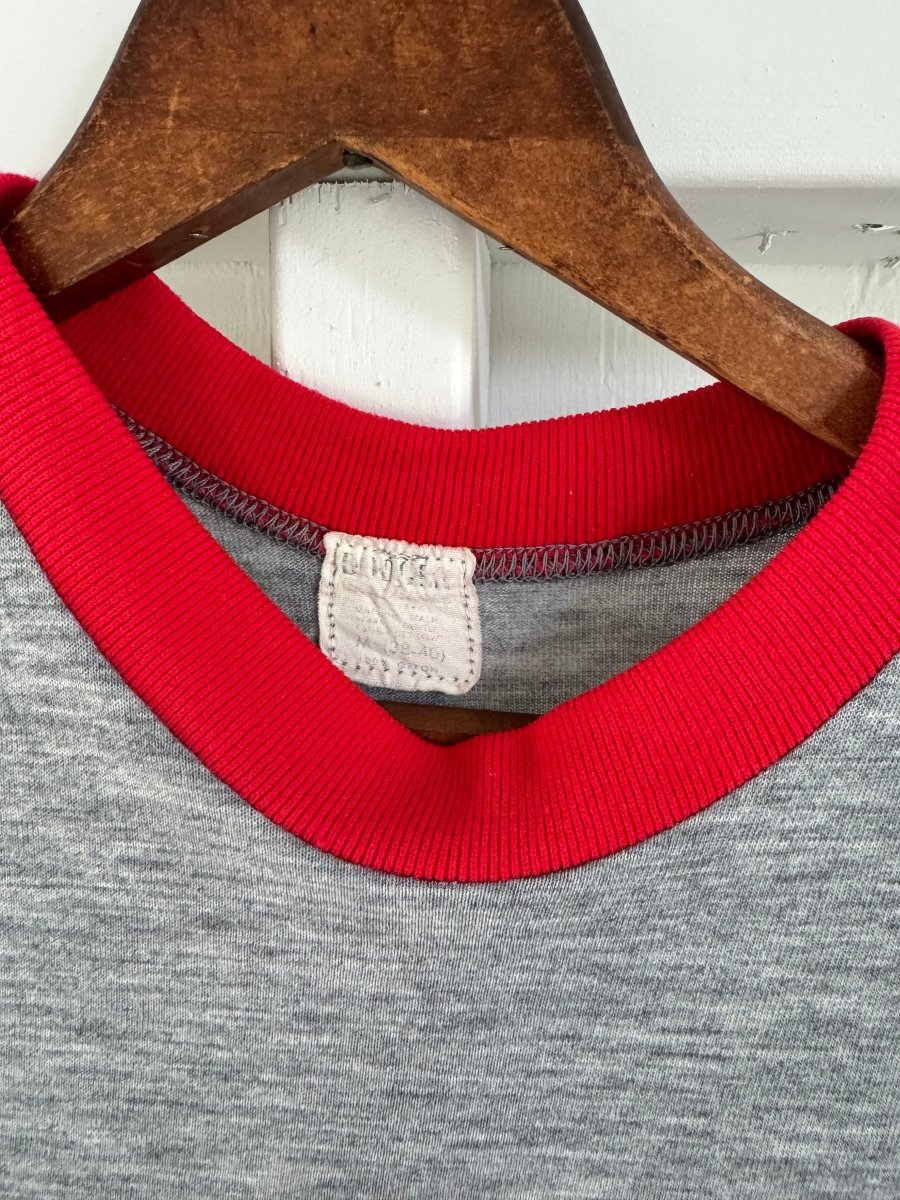Vintage 80s Cony Rams Ringer Tee Shirt - Diamonds & Rust