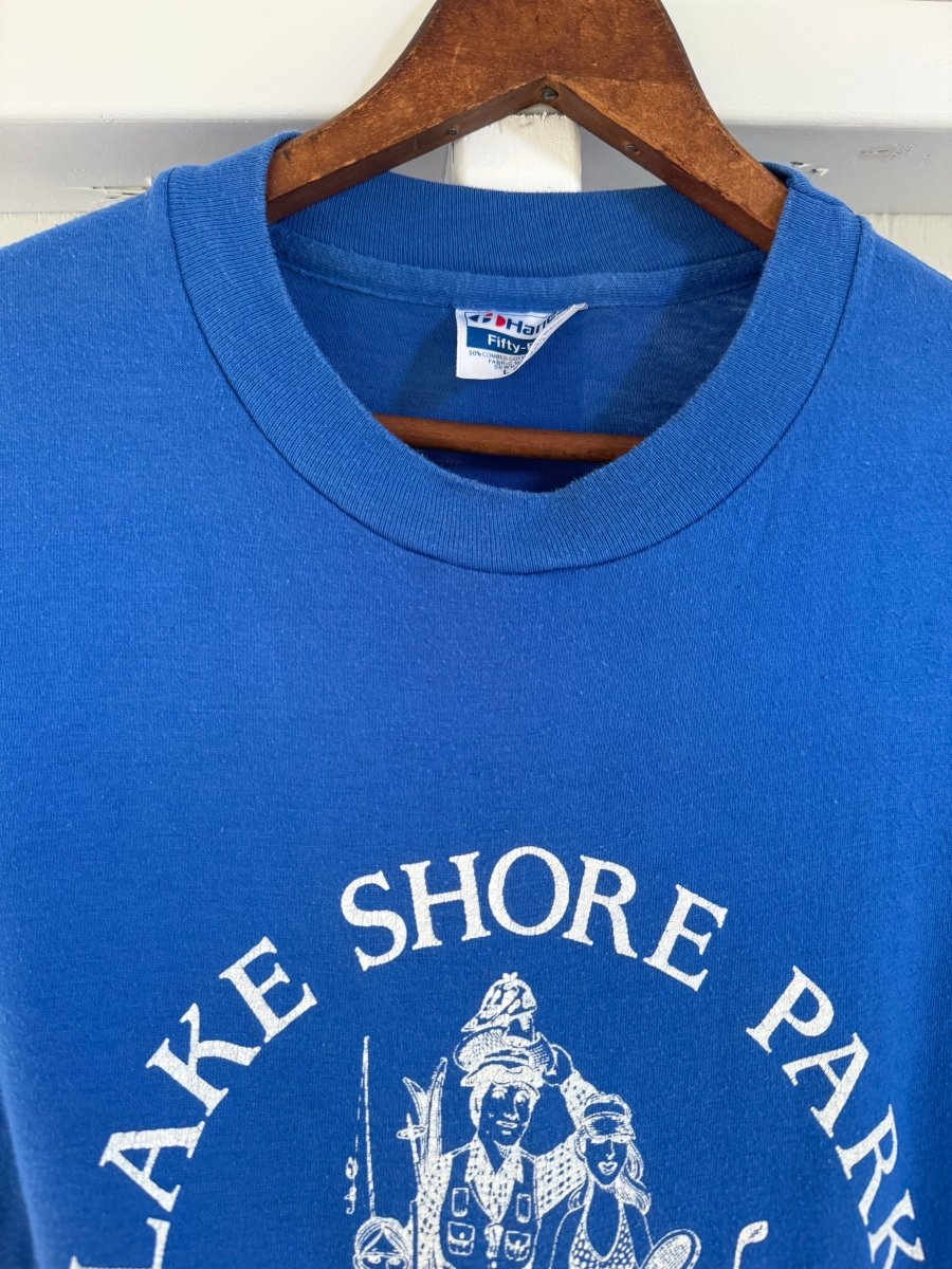 Vintage 80s Lake Shore Park Tee Shirt - Diamonds & Rust