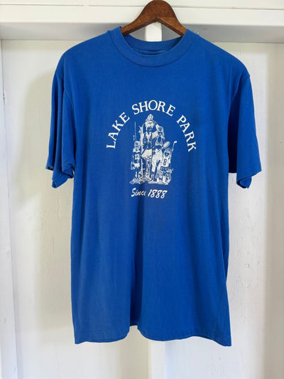 Vintage 80s Lake Shore Park Tee Shirt - Diamonds & Rust