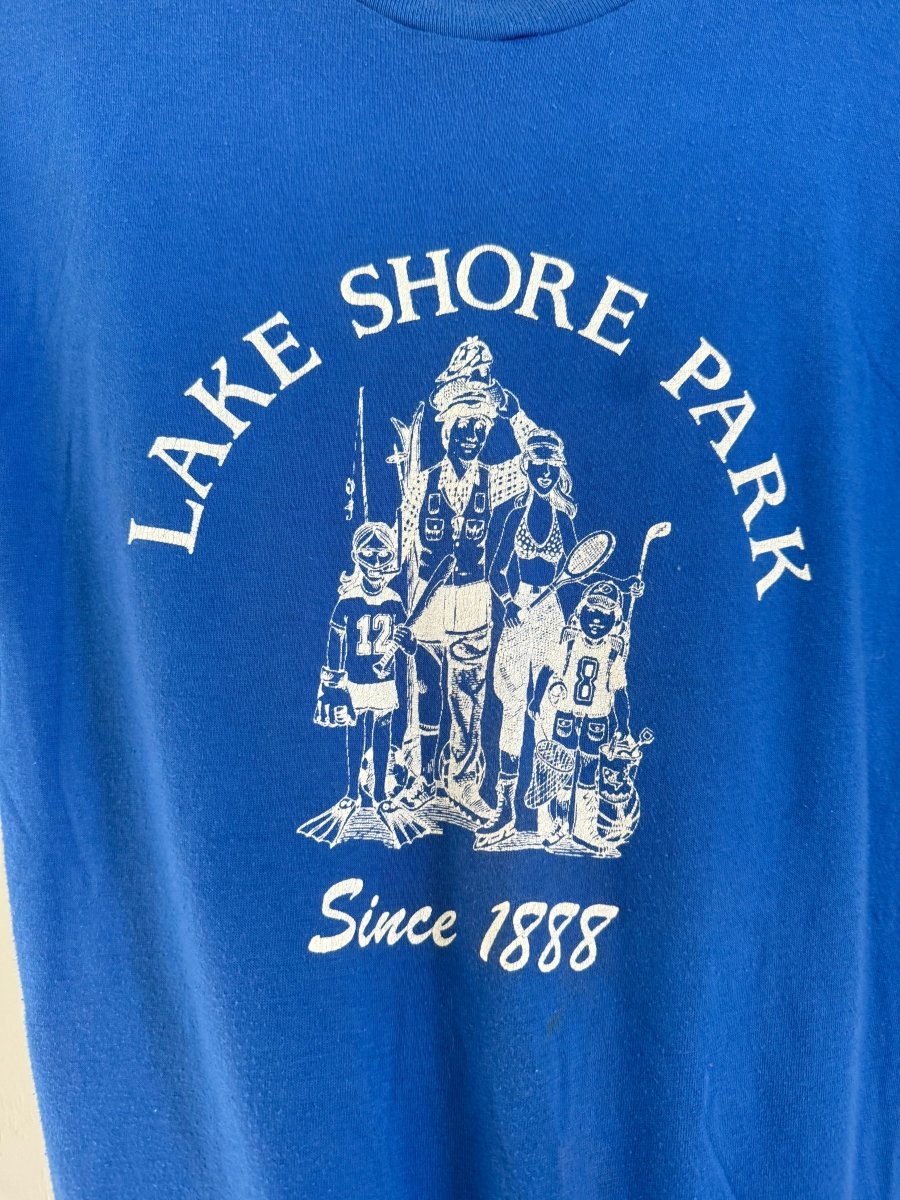 Vintage 80s Lake Shore Park Tee Shirt - Diamonds & Rust