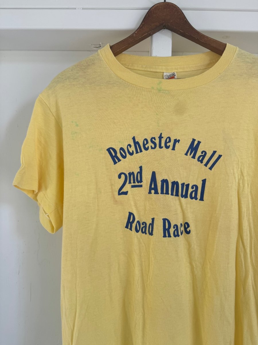 Vintage 80s Rochester Mall Road Race Tee Shirt - Diamonds & Rust