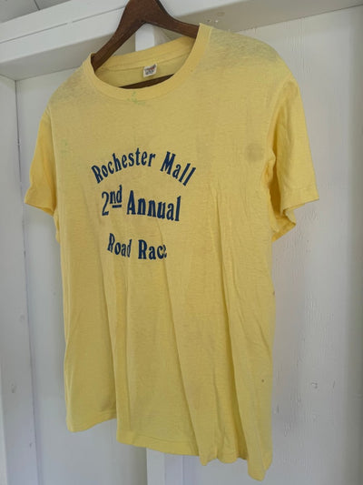 Vintage 80s Rochester Mall Road Race Tee Shirt - Diamonds & Rust