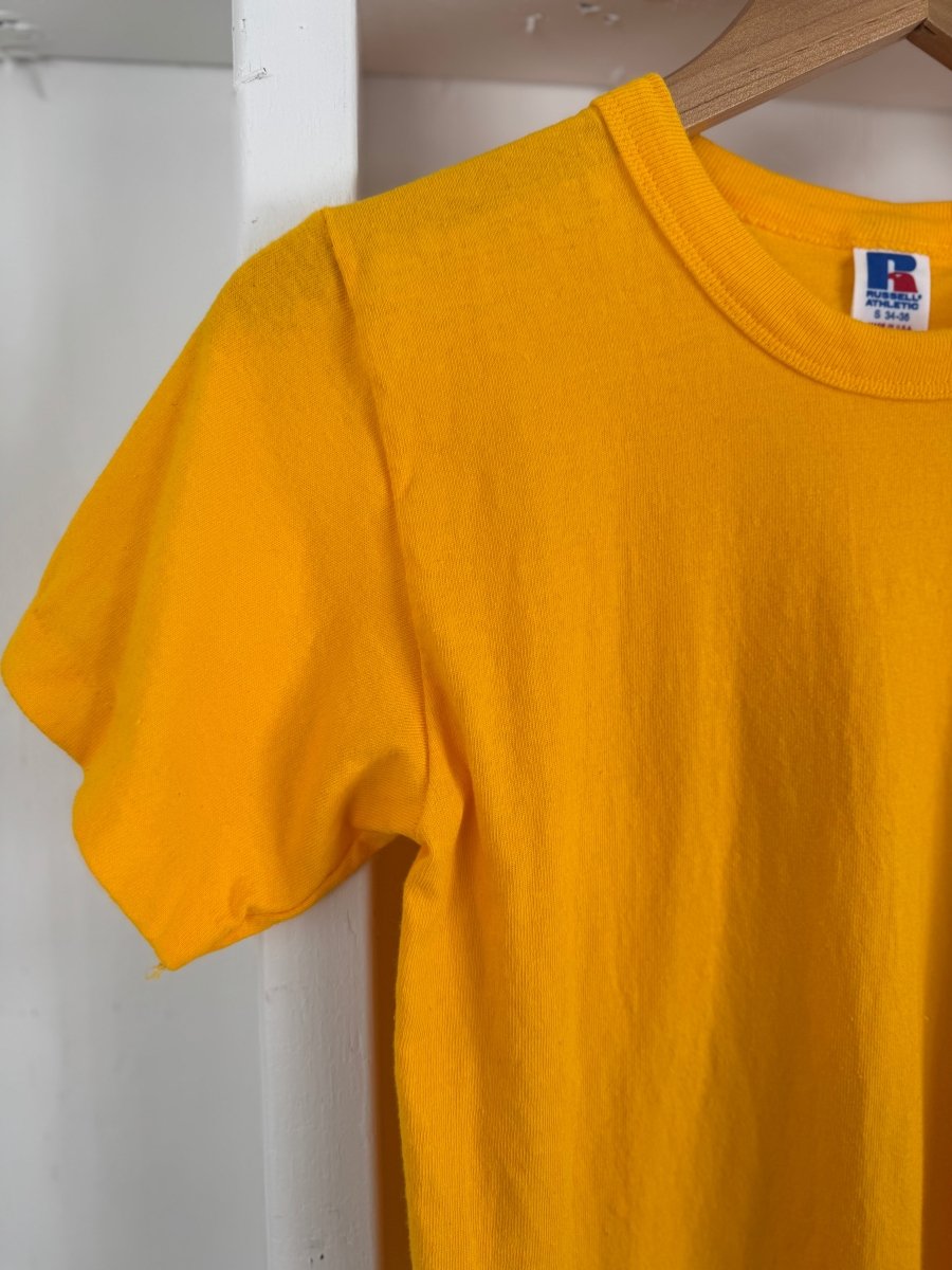 Vintage 80s Russells Athletic Blank Tee - Diamonds & Rust