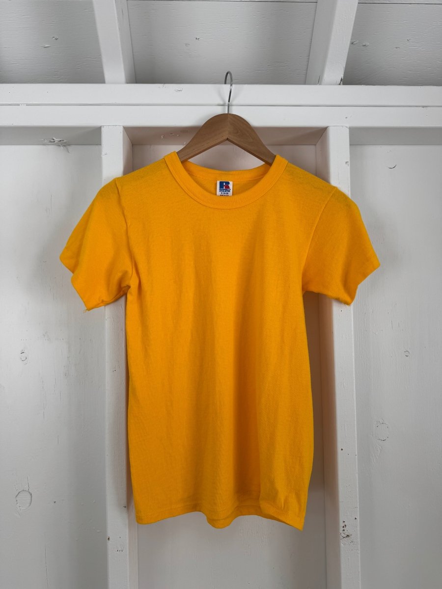 Vintage 80s Russells Athletic Blank Tee - Diamonds & Rust