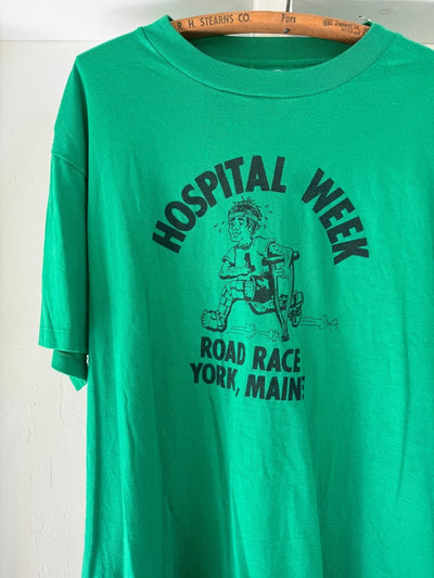 Vintage 80s York Maine Road Race Tee Shirt - Diamonds & Rust