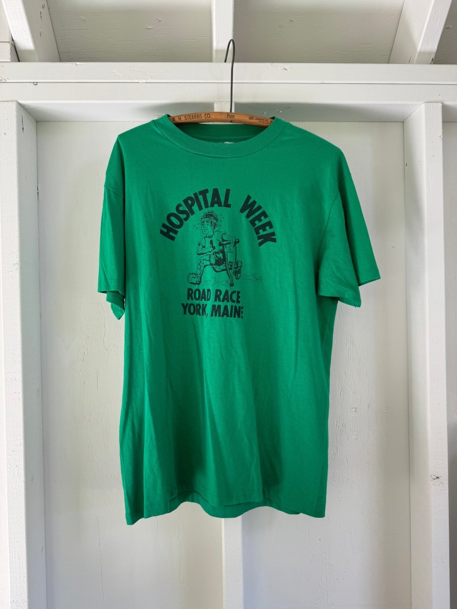 Vintage 80s York Maine Road Race Tee Shirt - Diamonds & Rust
