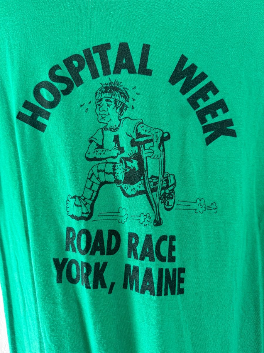 Vintage 80s York Maine Road Race Tee Shirt - Diamonds & Rust