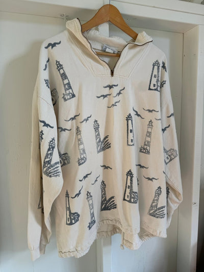 Vintage 90's Lighthouse Pull Over - Diamonds & Rust