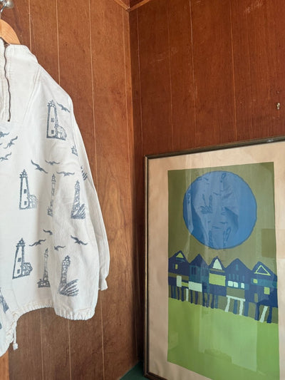 Vintage 90's Lighthouse Pull Over - Diamonds & Rust
