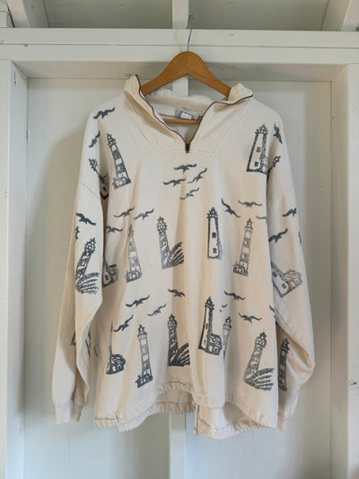 Vintage 90's Lighthouse Pull Over - Diamonds & Rust