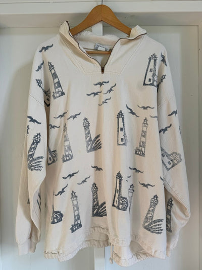 Vintage 90's Lighthouse Pull Over - Diamonds & Rust