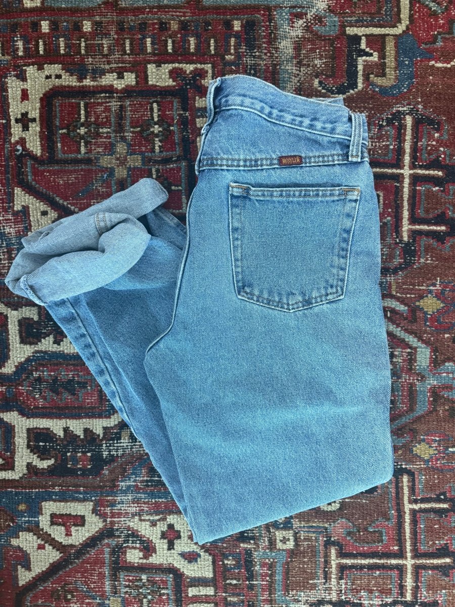 Vintage 90s Rustler Denim - Light Wash - Diamonds & Rust