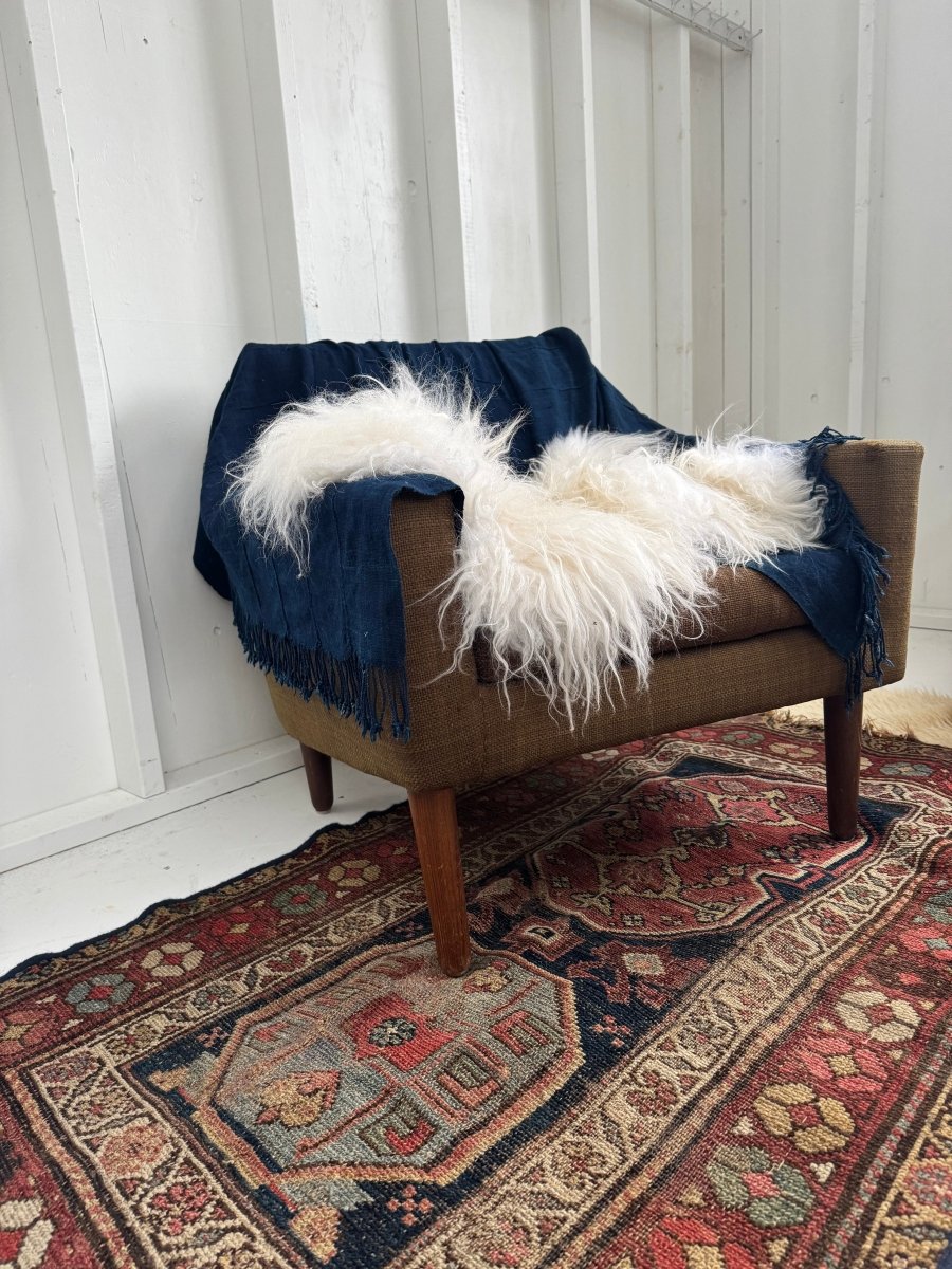 Vintage Area Rug - Diamonds & Rust