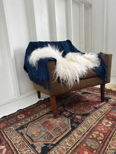 Vintage Area Rug - Diamonds & Rust