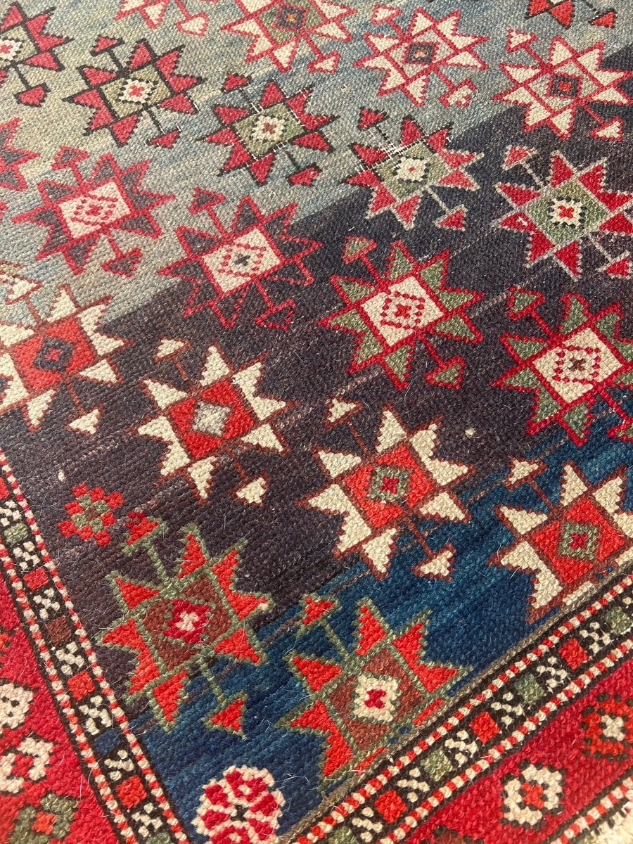 Vintage Area Rug - Diamonds & Rust