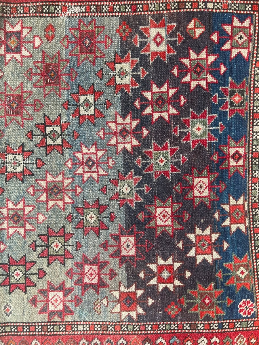Vintage Area Rug - Diamonds & Rust