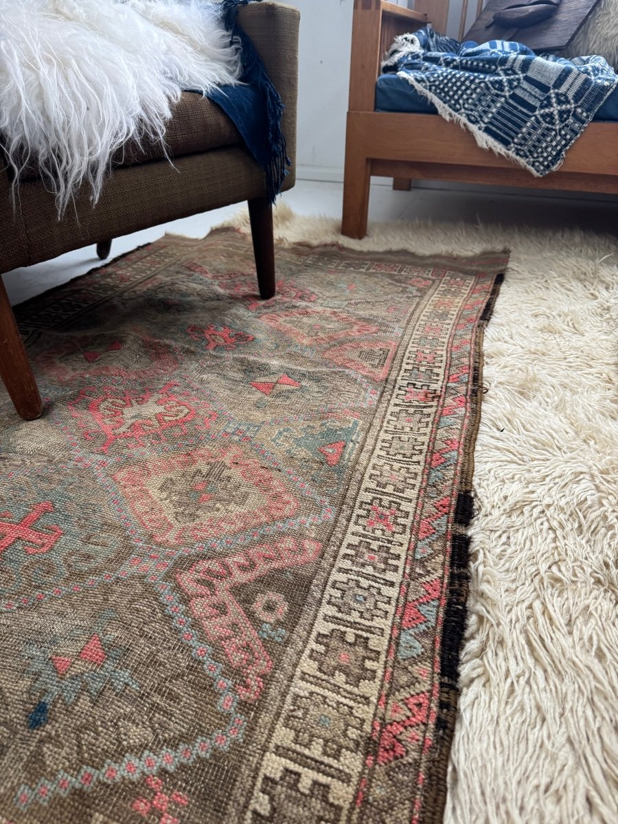Vintage Baluchi Rug - Diamonds & Rust