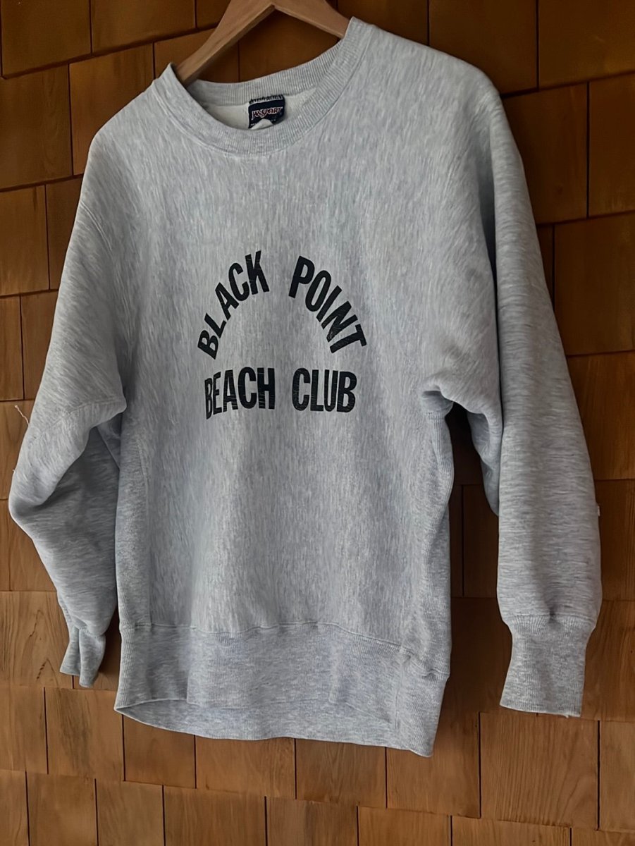 Vintage Black Point Beach Club Reverse Weave Sweatshirt - Diamonds & Rust