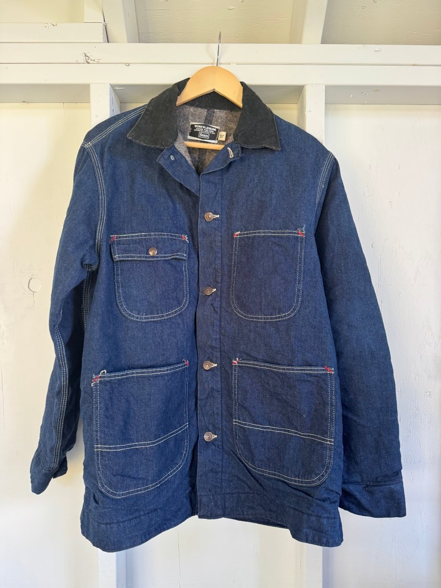 Vintage Blanket Lined Denim Chore Coat - Diamonds & Rust