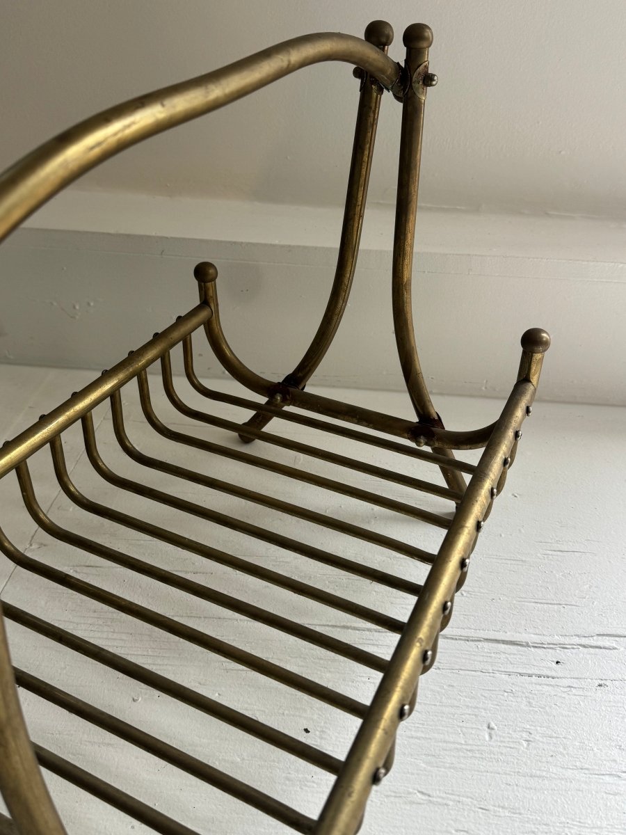 Vintage Brass Carrier - Diamonds & Rust
