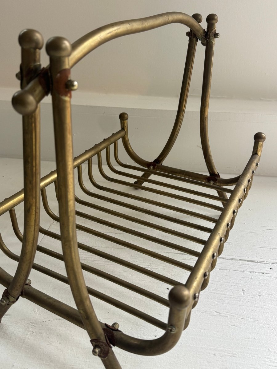 Vintage Brass Carrier - Diamonds & Rust