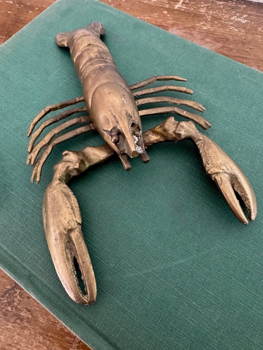 Vintage Brass Lobster - Diamonds & Rust