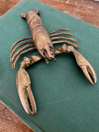 Vintage Brass Lobster - Diamonds & Rust