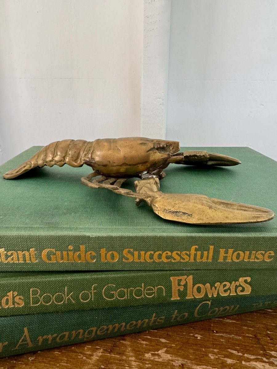 Vintage Brass Lobster - Diamonds & Rust