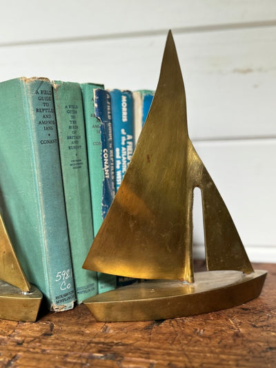 Vintage Brass Sailboat - Diamonds & Rust