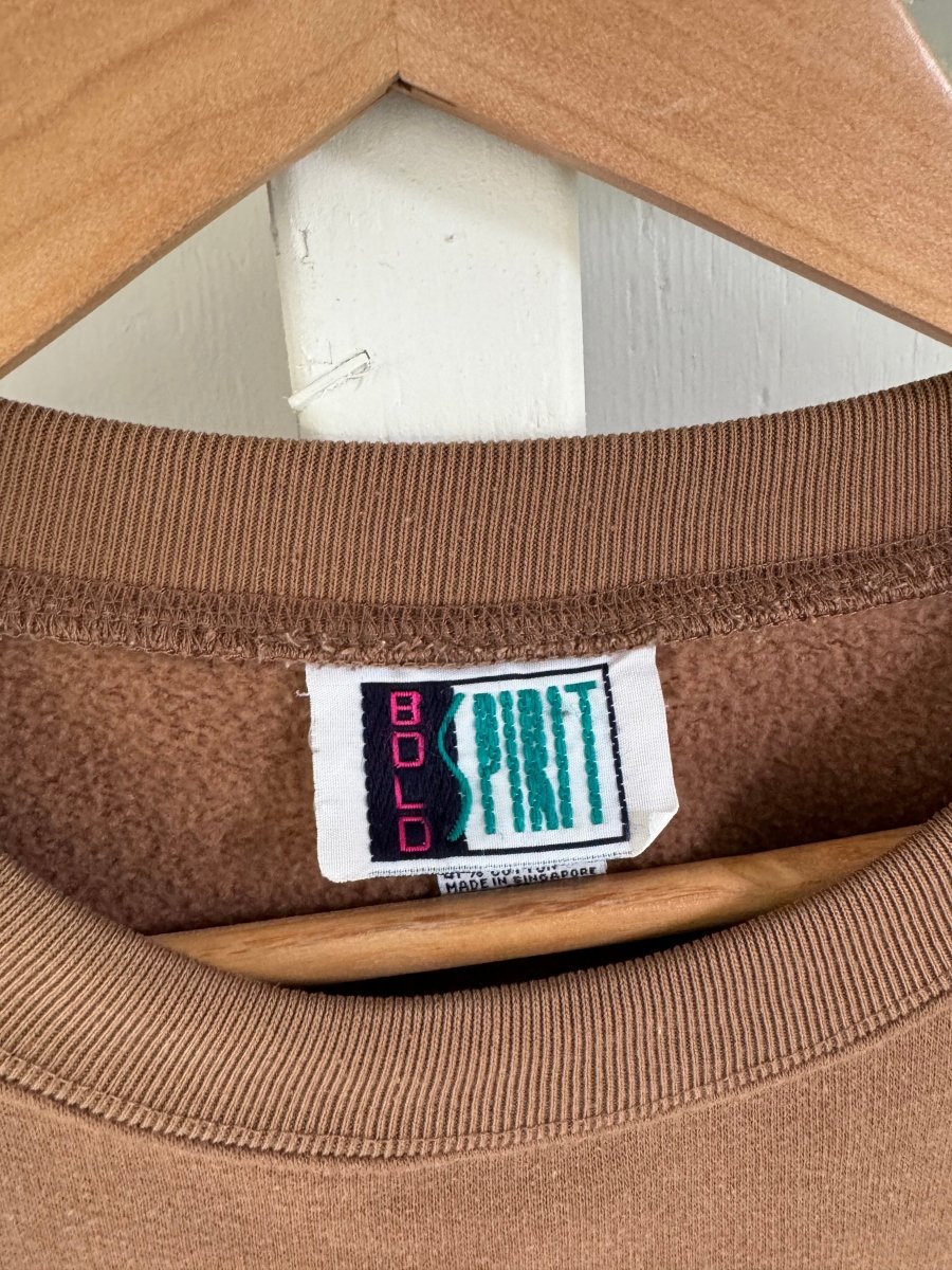 Vintage Brown Crewneck Sweatshirt - Diamonds & Rust