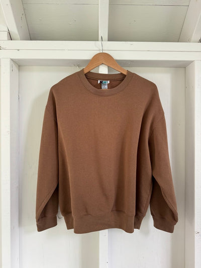 Vintage Brown Crewneck Sweatshirt - Diamonds & Rust