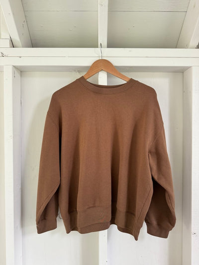 Vintage Brown Crewneck Sweatshirt - Diamonds & Rust