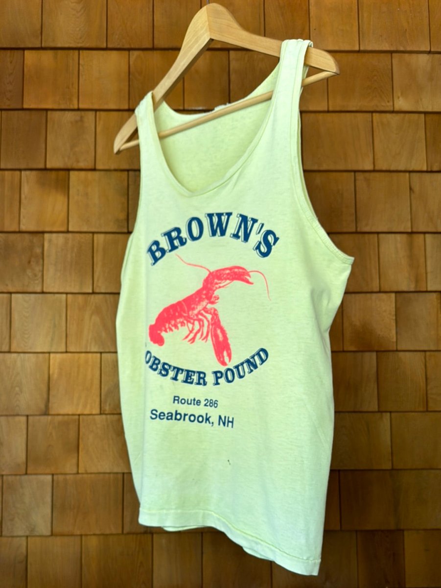 Vintage Brown's Lobster Pound Tank - Diamonds & Rust