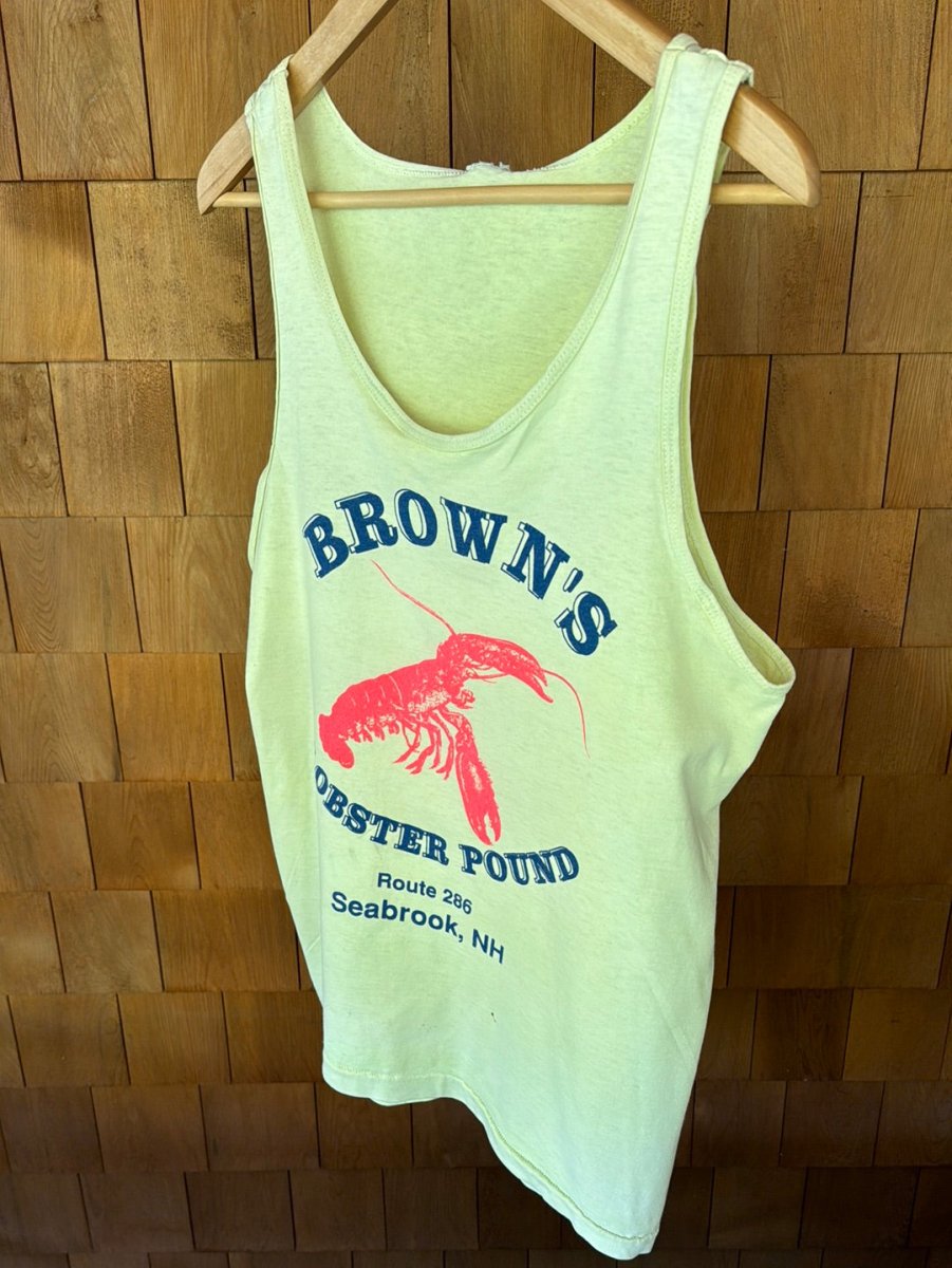 Vintage Brown's Lobster Pound Tank - Diamonds & Rust