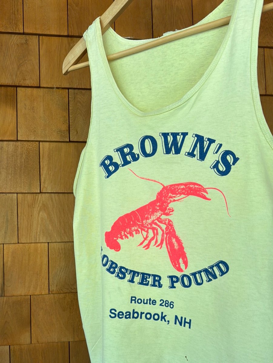 Vintage Brown's Lobster Pound Tank - Diamonds & Rust