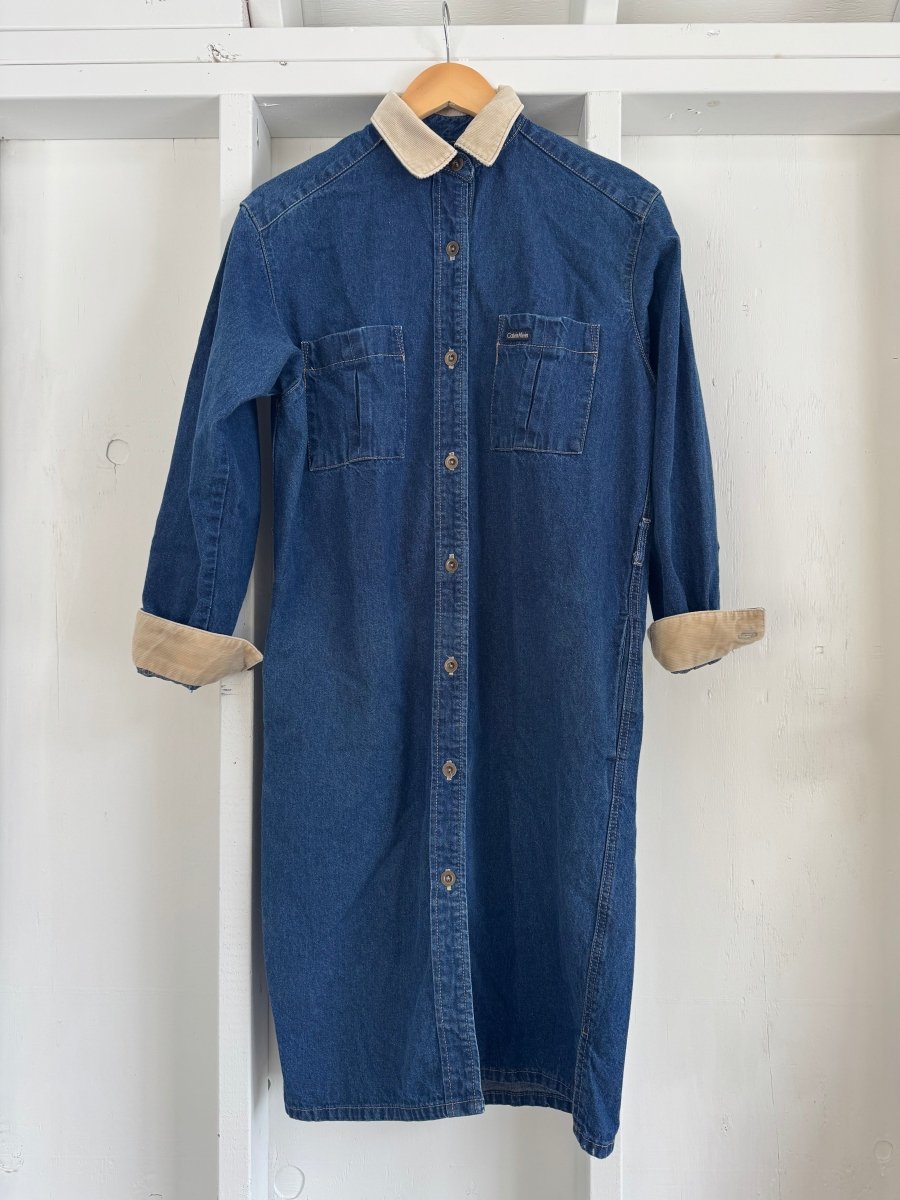 Vintage Calvin Klein Denim Duster - Diamonds & Rust
