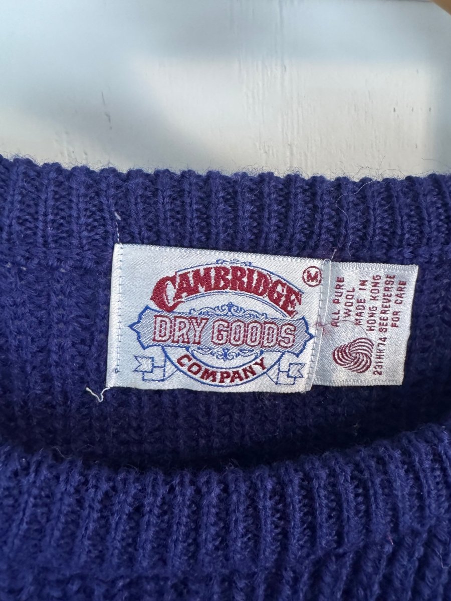 Vintage Cambridge Wool Sweater - Diamonds & Rust